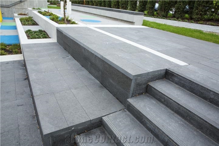 Gray Stone Steps And Riser