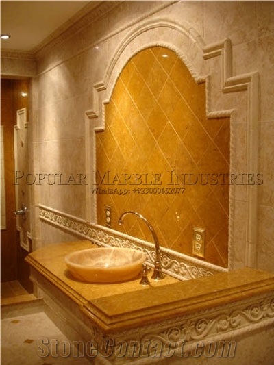 Natural Golden Marble Wall Cladding Natural Stone