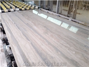 Silver Travertine Slabs - Vein-Cut
