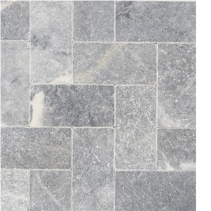 Grey Gem Marble Tumbled-Brushed French Pattern