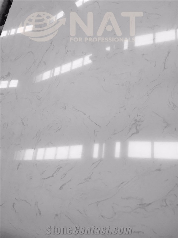 Viet Nam White Carrara Artificial Marble Kitchen Countertop