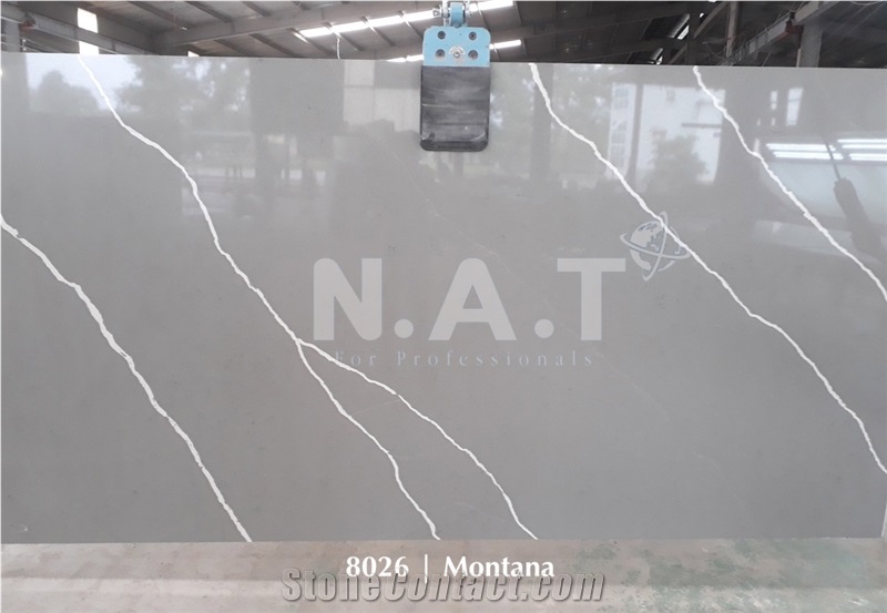 Vietnam Grey Quartz - Grey Montana Quartz Slabs