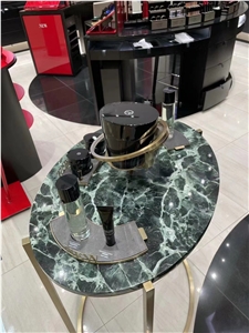 Interior Stone Furniture Marble Coffee Display Oval Table