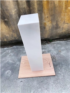 Interior Stone Pedestal Column Marble Jewelry Display Stand