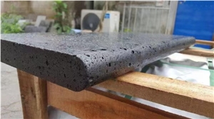 Landscaping Stone Pool Coping Paver Black Basalt Pool Edging