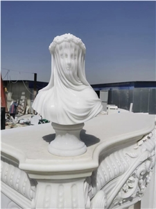 Modern Stone Busts Sculpture Marble Angel Head Statue