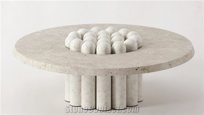 Stone Dining Table Interior Marble Statuario Restaurant Top