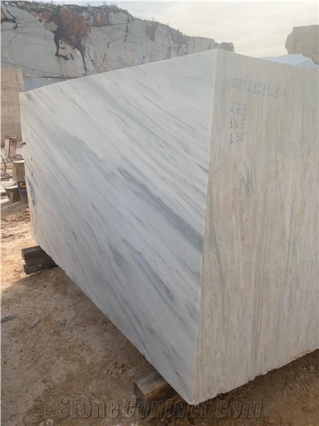 Quarry Owner Kavala Ciel White Marble Blocks