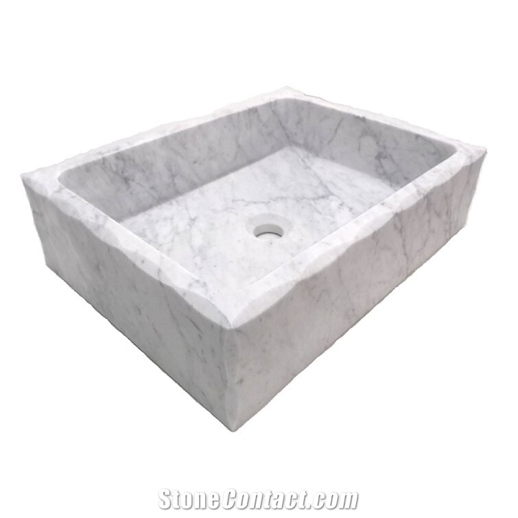 Thassos White Marble Bathroom Wash Basin