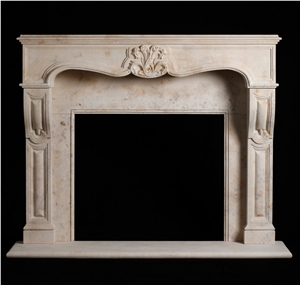 French Style Natural Marble Fireplace Mantel