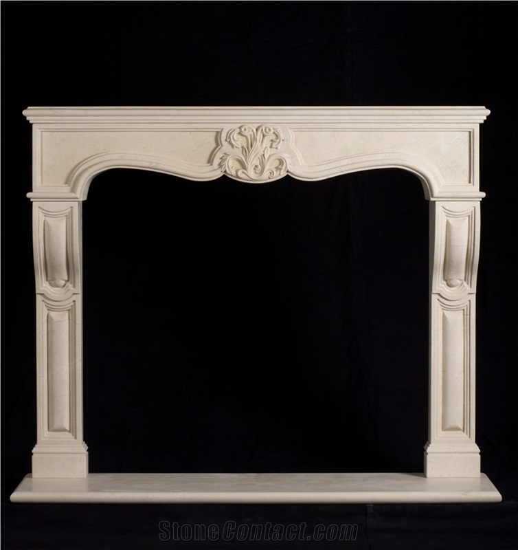 French Style Natural Marble Fireplace Mantel