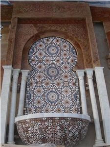 Hammam Wall Fountain With Waterjet Medallion