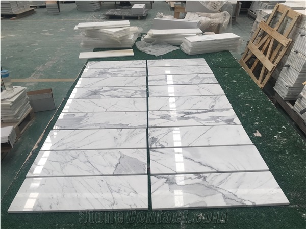 Italian Statuary Bianco Statuario White Marble Tile 12X24