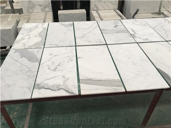 Italian Statuary Bianco Statuario White Marble Tile 12X24