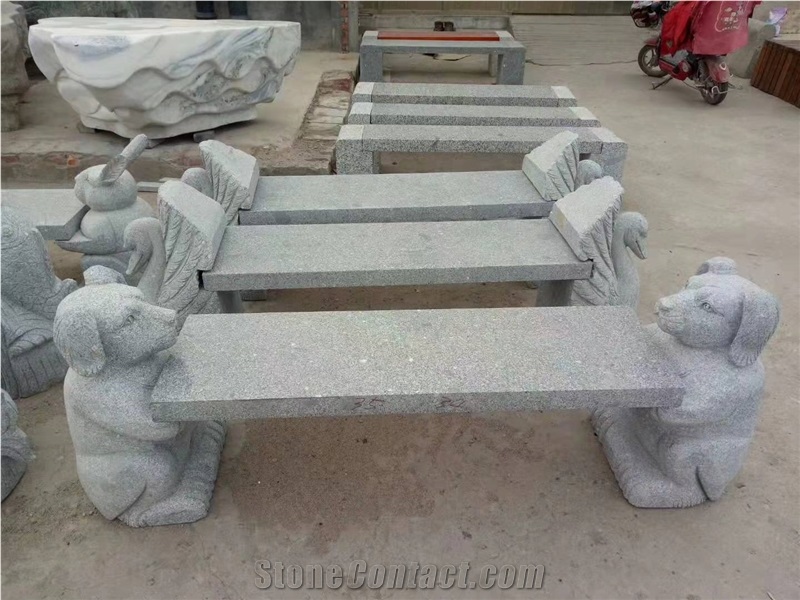 Popular Grey Granite Stone Bench Garden Bench