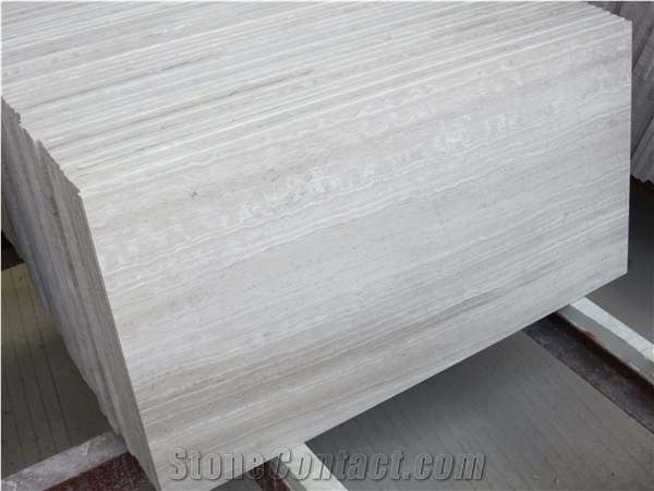 Wooden White Limestone White Wood Grain Wooden White Marble