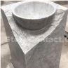 Natural White Marble Stone Pedestal Basin