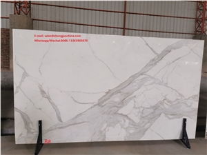 White Calacutta Nano Glass Panels