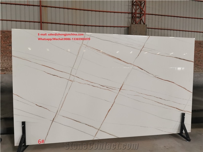 White Calacutta Nano Glass Panels