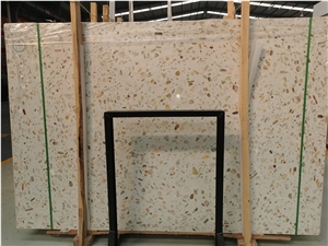 Terrazzo With Onyx Light Transmitting Slab Tile