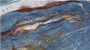 Luise Blue Van Gogh Quartzite Exotic Slab Tile