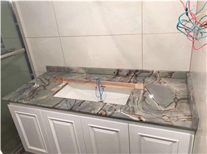 Luxury Brazil High Quality Blue Roma Quartzite Bath Top