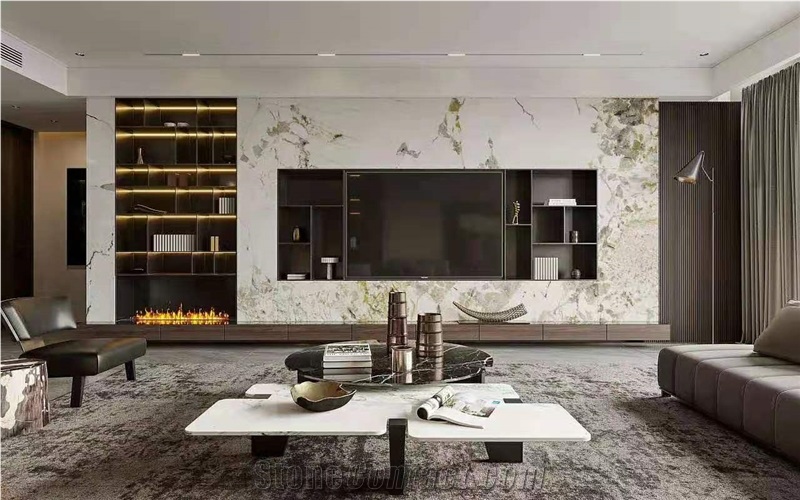 Luxury Brazil Pandora White Granite Slab Floor Tile