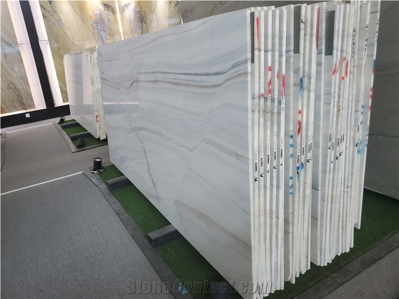 White Quartzite Polished Luxury Slab Wall Tile