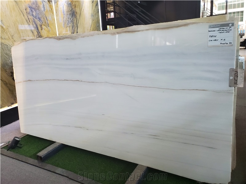 White Quartzite Polished Luxury Slab Wall Tile