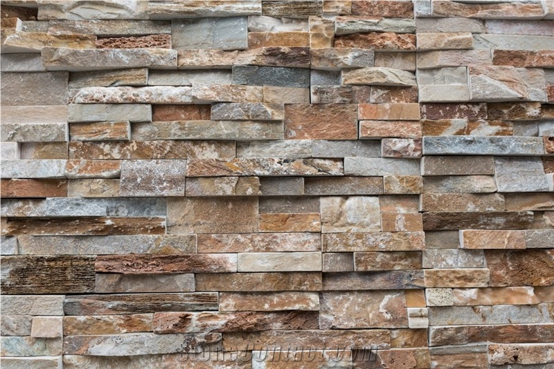 Stacked Slate Stone Wall Panel Veneer