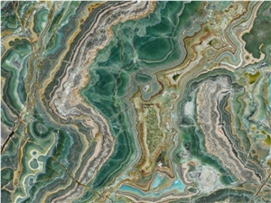 Blue-Green Smeralda Onyx Slabs