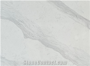 V8019 Quartz Stone  Project,Slabs,White Color,International