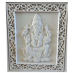 Lord Ganesha Stone Mural Sandstone Relief
