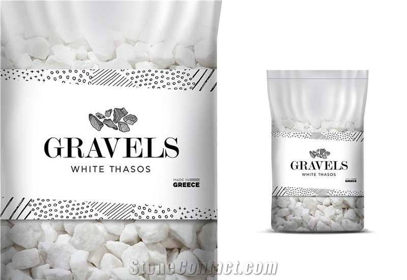 Gravel White Thasos, Thassos White Marble Pebbles & Gravels