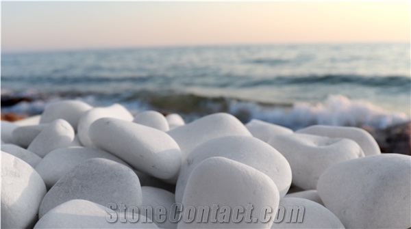 Ocean White Marble Pebbles