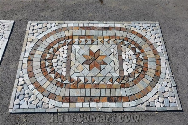 China Supplier Unique Red Pebble Mosaic Tiles
