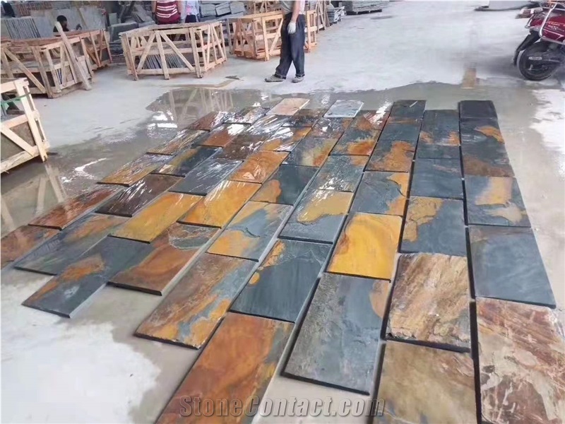 Natural Random Slate Flagstones Exterior Flooring