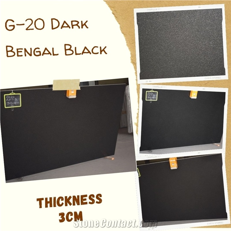 G-20 DARK BENGAL BLACK Granite Tiles & Slabs