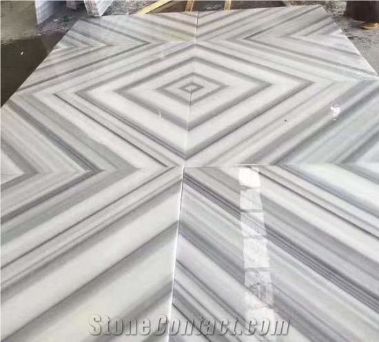 Marmara White Wooden Vein Marble Flooring And Walling Tiles