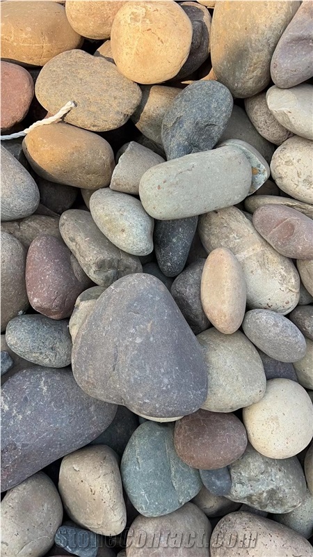 Mixed Color Pebbles, Washed River Stone