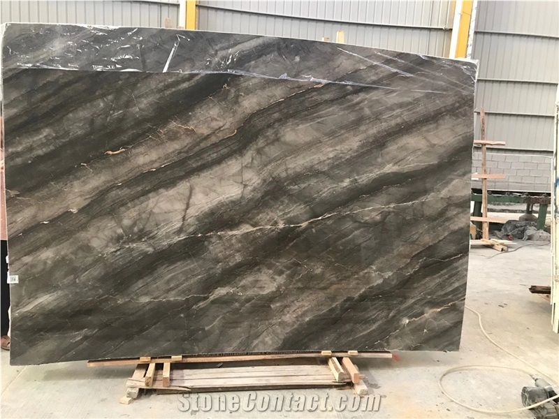 45Degree Grey Marble Gray Stone Material Big Slabs Wall Tile