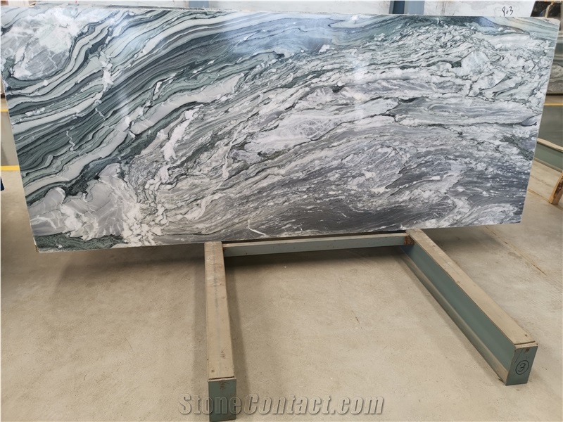 Changbai Blue Jade Marble Slabs For Interior Decoration