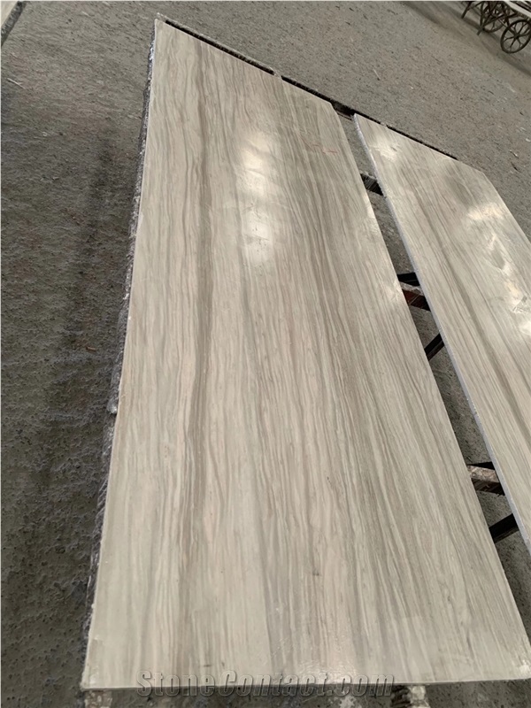 Cheap Price China White Wood Marble Slabs For Tiles Pattern