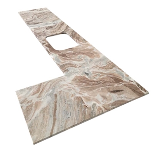Fantasy Brown Marble Kitchen Countertops Bench Top