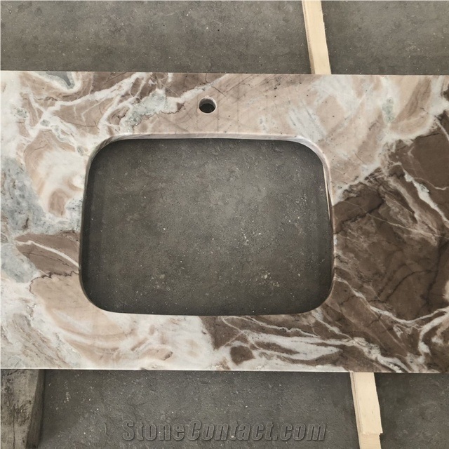 Fantasy Brown Marble Kitchen Countertops Bench Top