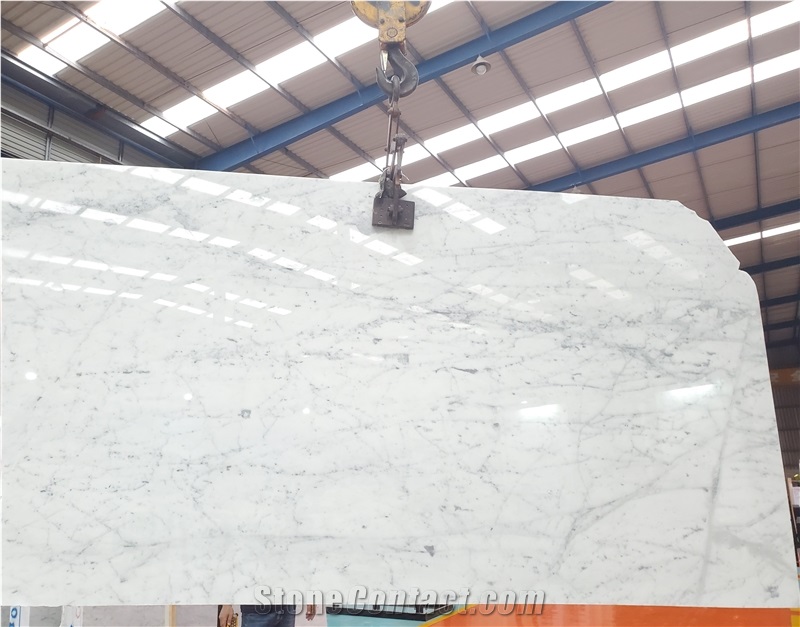 Italy Polished White Bianco Di Carrara Marble Slab And Tile