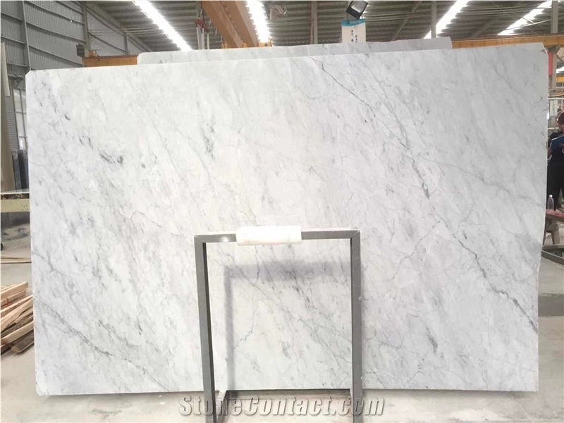 Italy Polished White Bianco Di Carrara Marble Slab And Tile