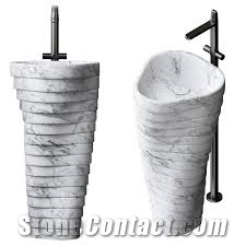 Marble Stone Sink,Bathroom Wash Basin,Pedestal Basin