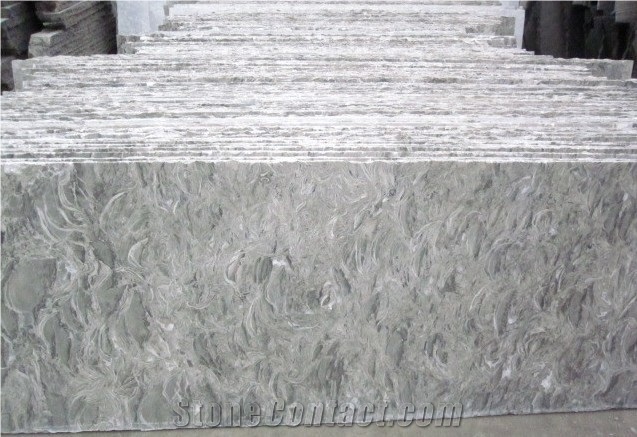 China Fossil Grey Marble Floor Tile,Gray Marble Flooring