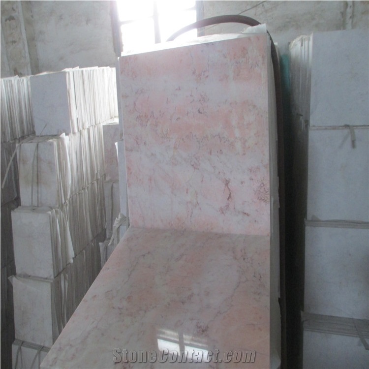Imperial Peach Marble Floor,Pink Rose Marble Stone Tile